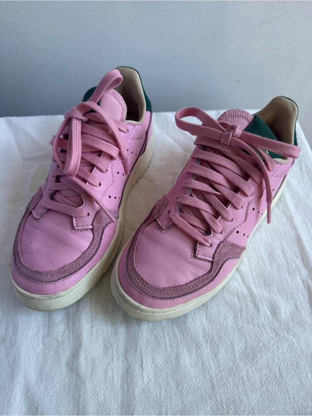 Adidas Originals Rivalry Low Sneakers — Pink / Dark Green / Gum M2 Size 6